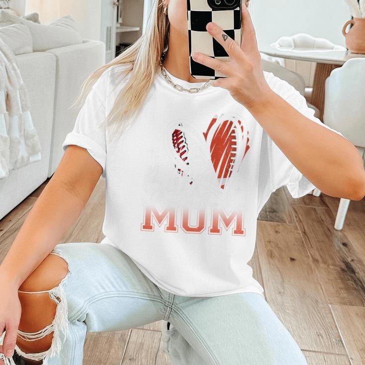 Ball Mom Football Baseball Mom Premium Women T-Shirt