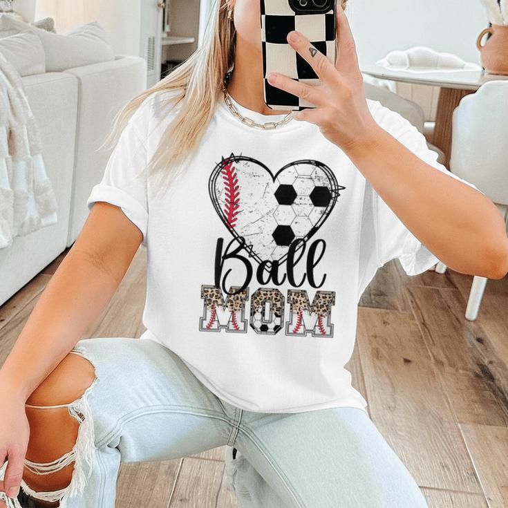 Ball Mom Heart Soccer Baseball Mom Women T-Shirt Ball Mom Heart Soccer Baseball Mom Women T-Shirt