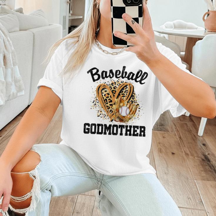 Baseball Godmother Leopard Heart Baseball Mom Game Day Women T-Shirt Baseball Godmother Leopard Heart Baseball Mom Game Day Women T-Shirt