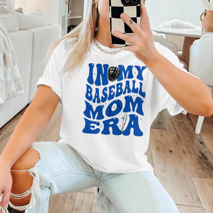In My Baseball Mom Ear Blue Women T-Shirt In My Baseball Mom Ear Blue Women T-Shirt
