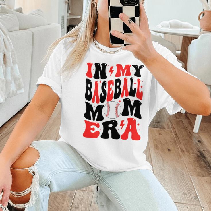 In My Baseball Mom Era Groovy Mom Women T-Shirt