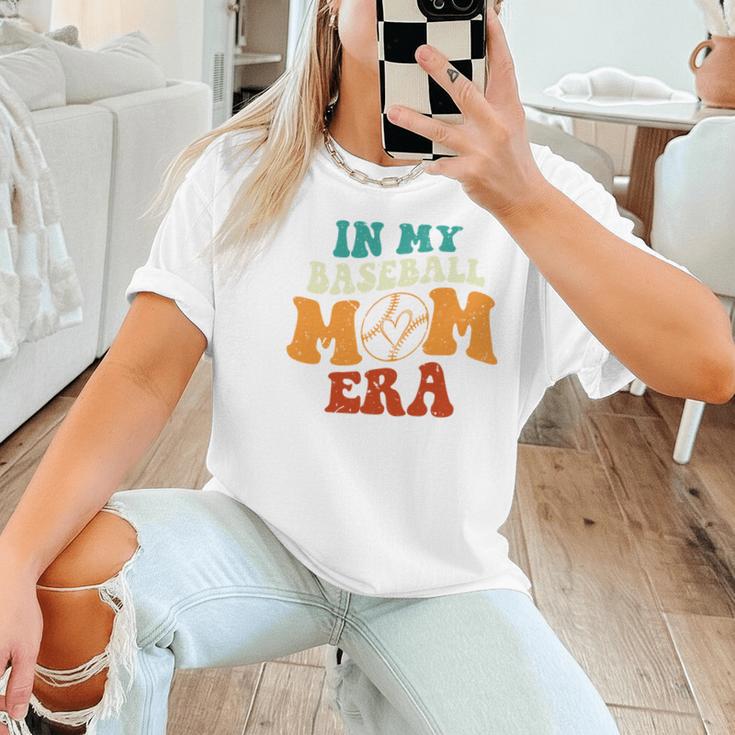 In My Baseball Mom Era Baseball Retro Groovy Mom Women T-Shirt