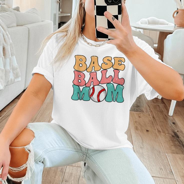 Baseball Mom Groovy Baseball Mom Women T-Shirt Baseball Mom Groovy Baseball Mom Women T-Shirt