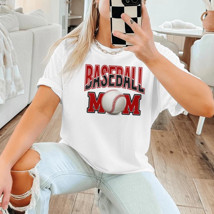 Baseball Mom Sports Red Women T-Shirt Baseball Mom Sports Red Women T-Shirt