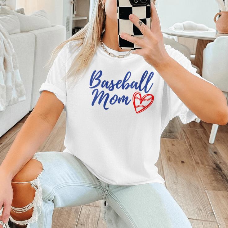 Cute Baseball Mom Heart Matching Mama Mother's Day Women's Women T-Shirt Cute Baseball Mom Heart Matching Mama Mother's Day Women's Women T-Shirt