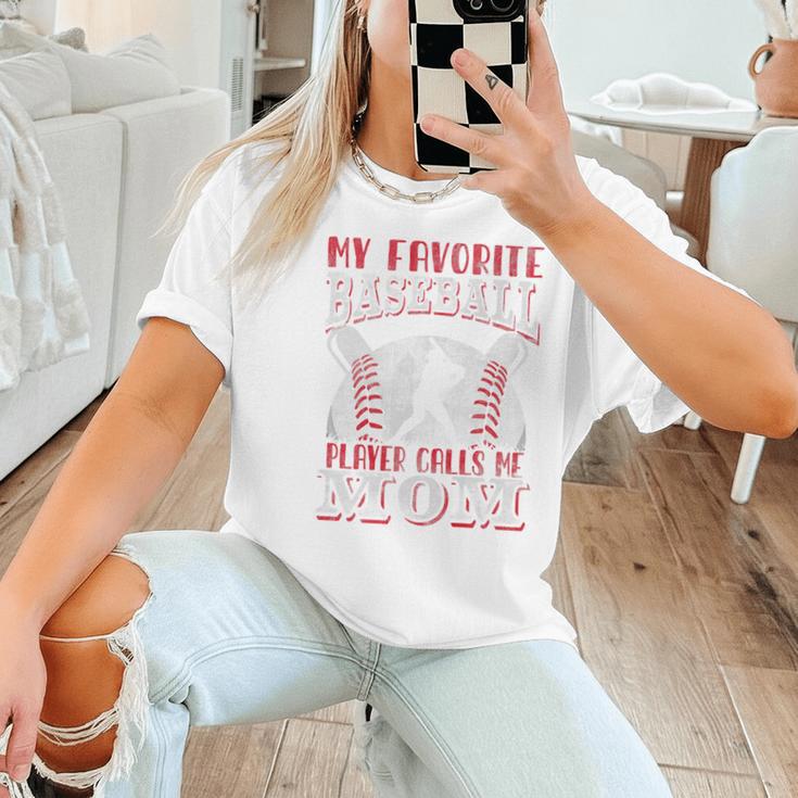 My Favorite Baseball Player Calls Me Mom Proud Baseball Mom Premium Women T-Shirt My Favorite Baseball Player Calls Me Mom Proud Baseball Mom Premium Women T-Shirt