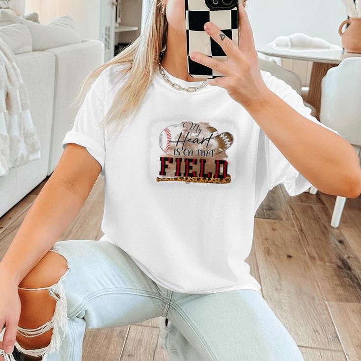 My Heart Is On That Field Baseball Mom Momm Premium Women T-Shirt My Heart Is On That Field Baseball Mom Momm Premium Women T-Shirt