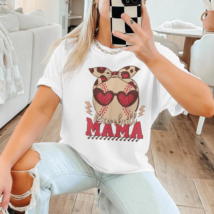 Heart Glasses Baseball Mama Baseball Mom Mother's Day Women T-Shirt Heart Glasses Baseball Mama Baseball Mom Mother's Day Women T-Shirt