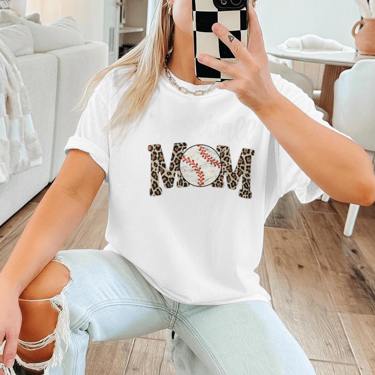 Leopard Baseball Mom Baseball Mama Retro Cute Mother's Day Premium Women T-Shirt Leopard Baseball Mom Baseball Mama Retro Cute Mother's Day Premium Women T-Shirt
