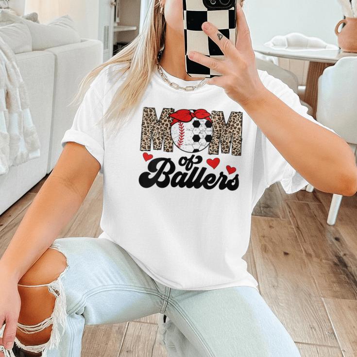 Mom Of Ballers Soccer Baseball Mom Soccer Baseball Mother Women T-Shirt Mom Of Ballers Soccer Baseball Mom Soccer Baseball Mother Women T-Shirt