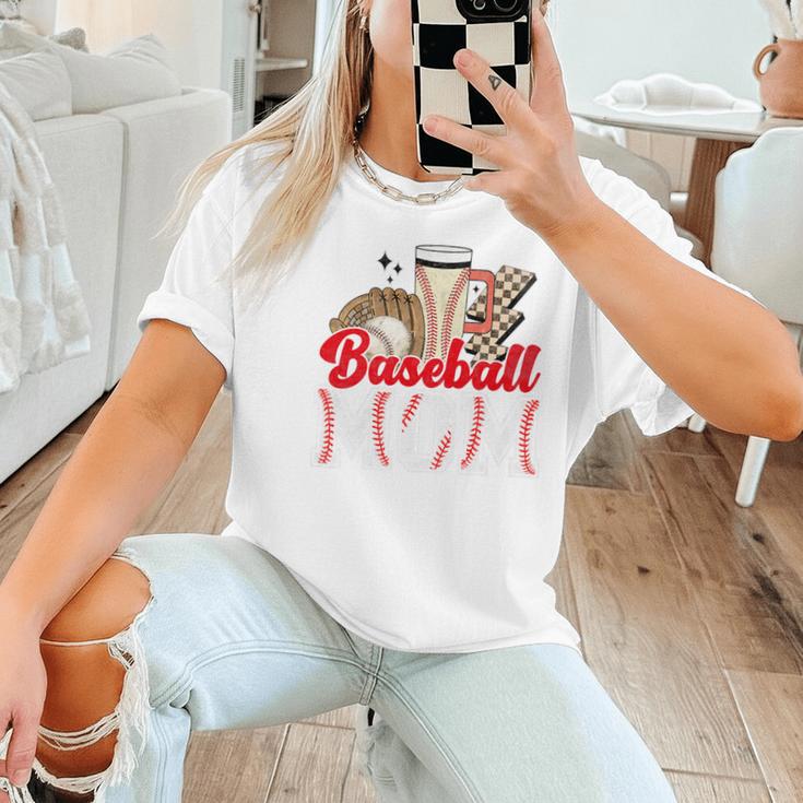 Retro Coffee Baseball Mama Mother's Day Baseball Mom Premium Women T-Shirt Retro Coffee Baseball Mama Mother's Day Baseball Mom Premium Women T-Shirt