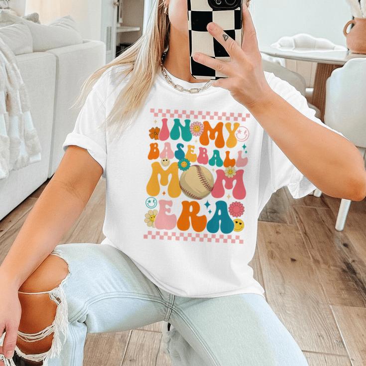 Retro Groovy In My Baseball Mom Era Happy Women Premium Women T-Shirt Retro Groovy In My Baseball Mom Era Happy Women Premium Women T-Shirt