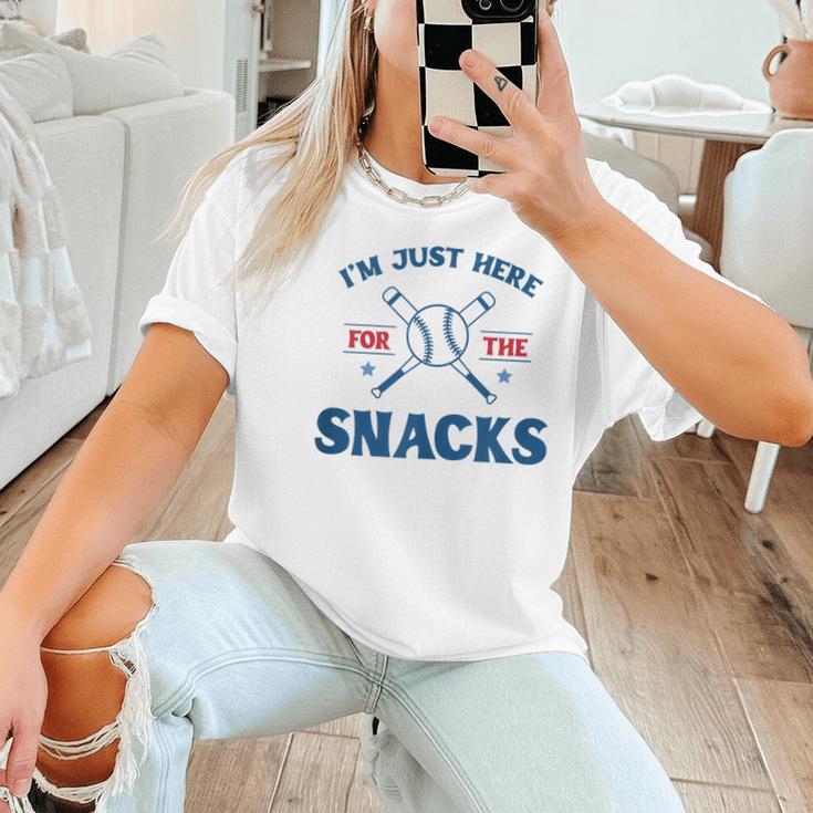 Spring 2024 Season Cute Baseball Mom Here For The Snacks Women T-Shirt Spring 2024 Season Cute Baseball Mom Here For The Snacks Women T-Shirt