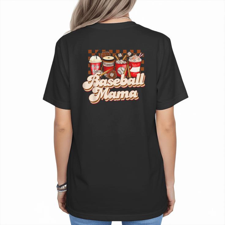 Baseball Mama Coffee Game Day Vibes Baseball Mom Women's T-Shirt Back Print