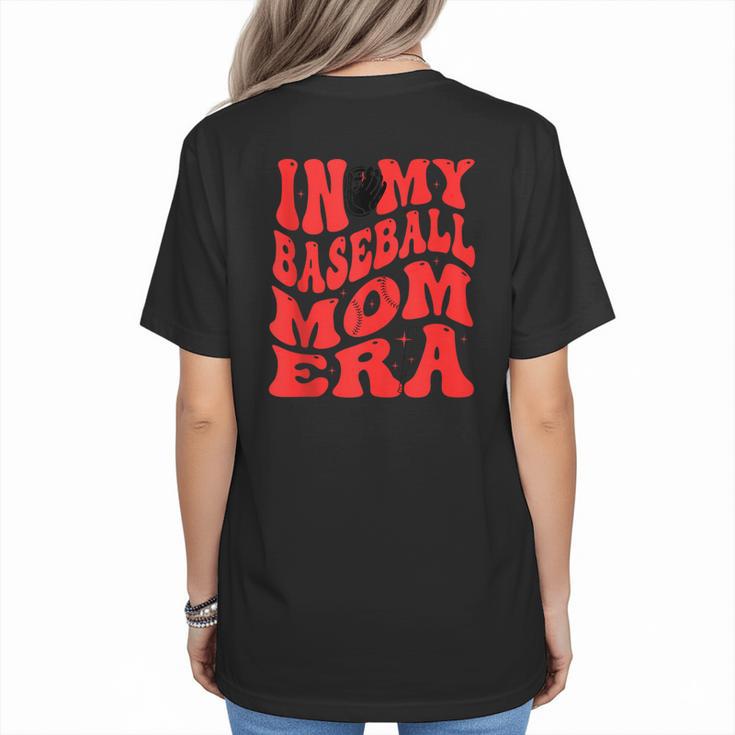 In My Baseball Mom Era Red Women's T-Shirt Back Print