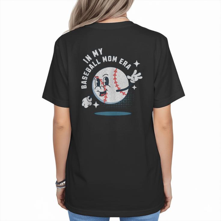 In My Baseball Mom Era Retro Baseball Mom Home Runs Women's T-Shirt Back Print