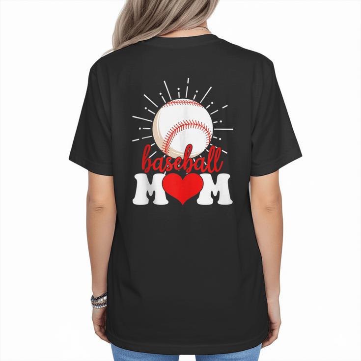 Baseball Mom Mama Mother's Day Sport Lover Women's T-Shirt Back Print