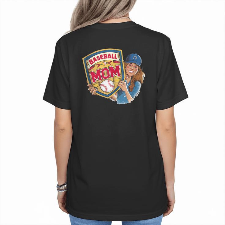 Baseball Mom Mama Mother's In My Baseball Mom Era Women's T-Shirt Back Print