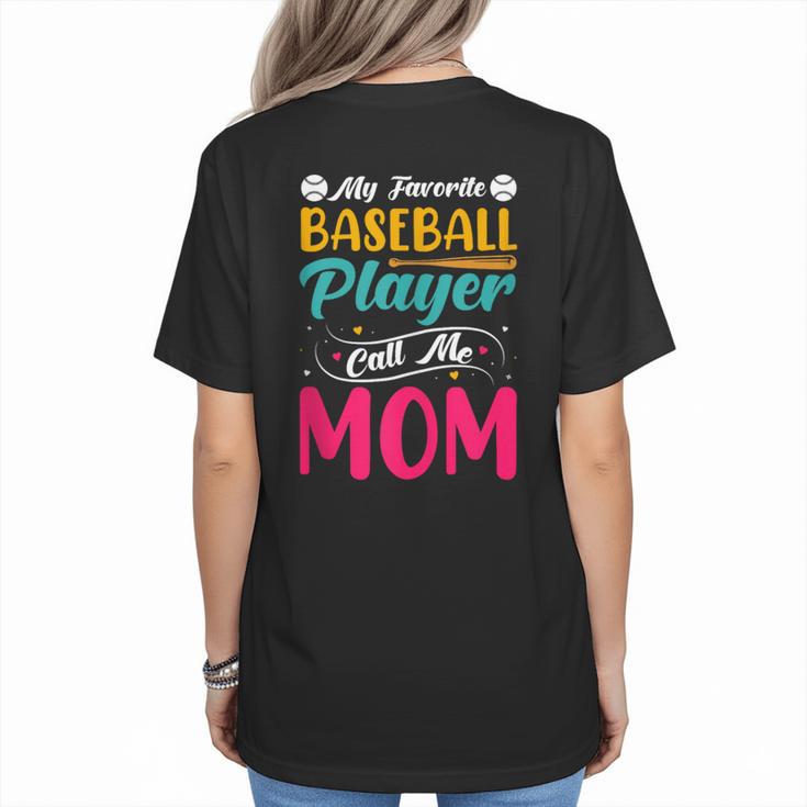 Baseball Mom Quote Vintage Retro Baseball Saying Women's T-Shirt Back Print