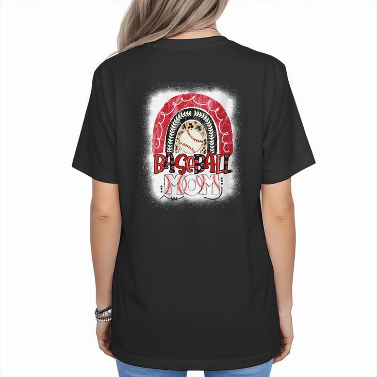 Baseball Mom Rainbow Boho Mommy Women's T-Shirt Back Print