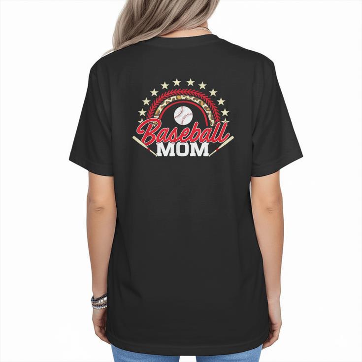 Baseball Mom Rainbow Great Team Mom Women's T-Shirt Back Print