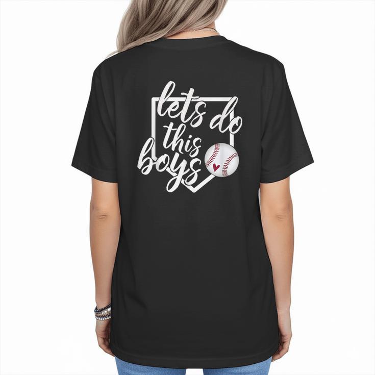 Baseball Mom Shirt Baseball Let's Do This Boys Women's T-Shirt Back Print
