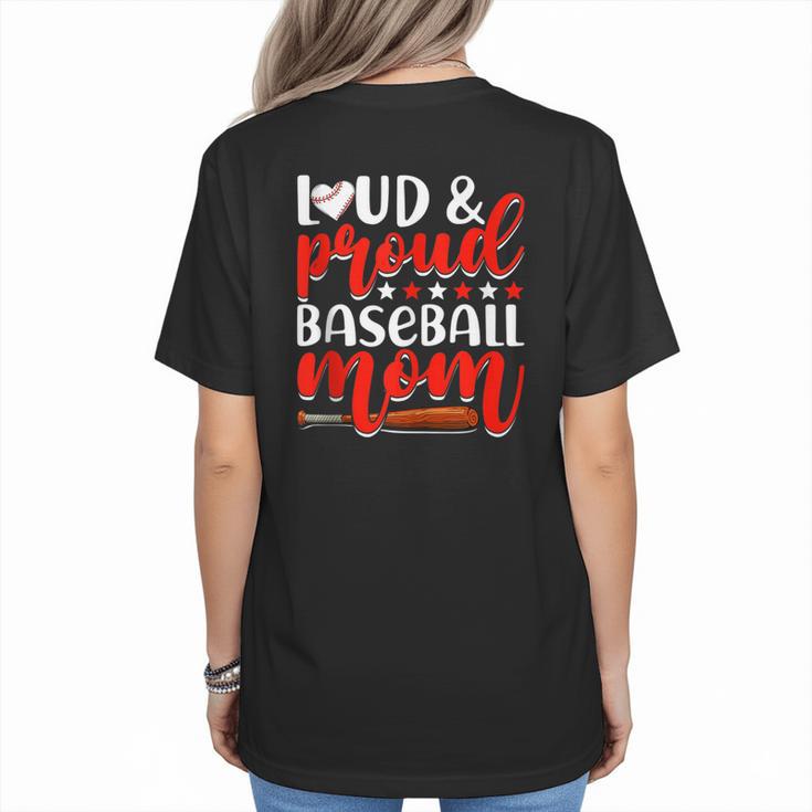 Baseball Mom Sport Mommy Baseball Mama Mother's Day Women's T-Shirt Back Print