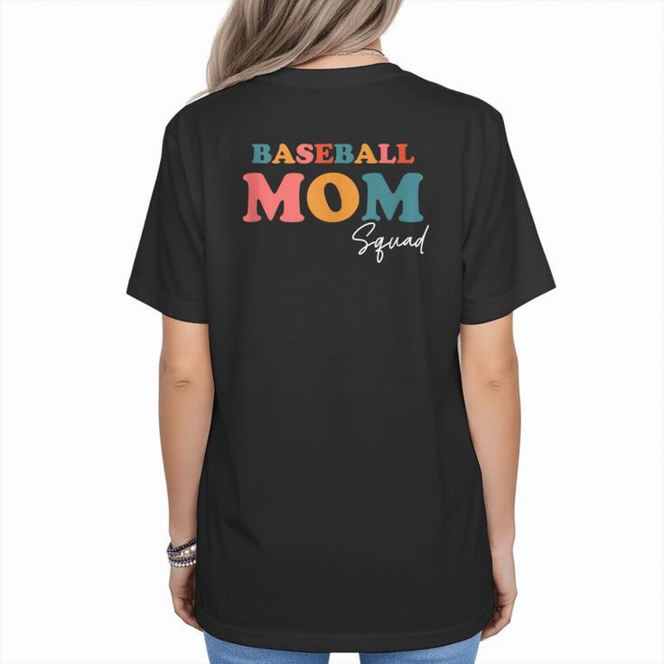 Baseball Mom Squad Boho Cute Back To School Ball Mom Women's T-Shirt Back Print