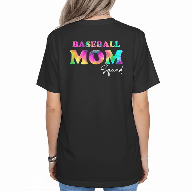 Baseball Mom Squad Tie Dye Cute Ball Mom Women's T-Shirt Back Print