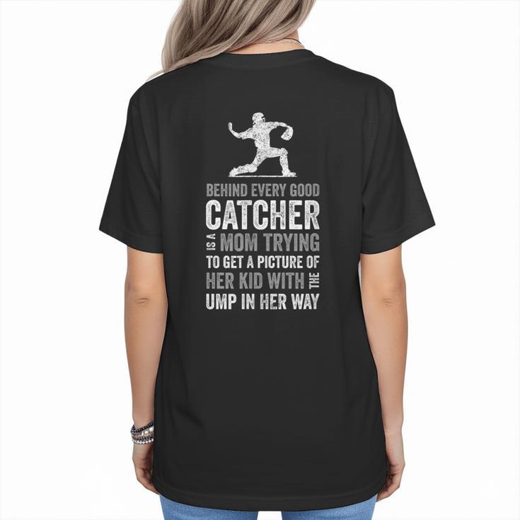 Baseball Mom Tee  Baseball Player Mom Women's T-Shirt Back Print