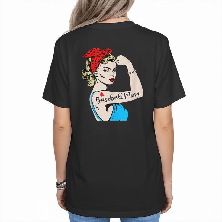 Baseball Mom Woman Baseball Sport Lover Women's T-Shirt Back Print