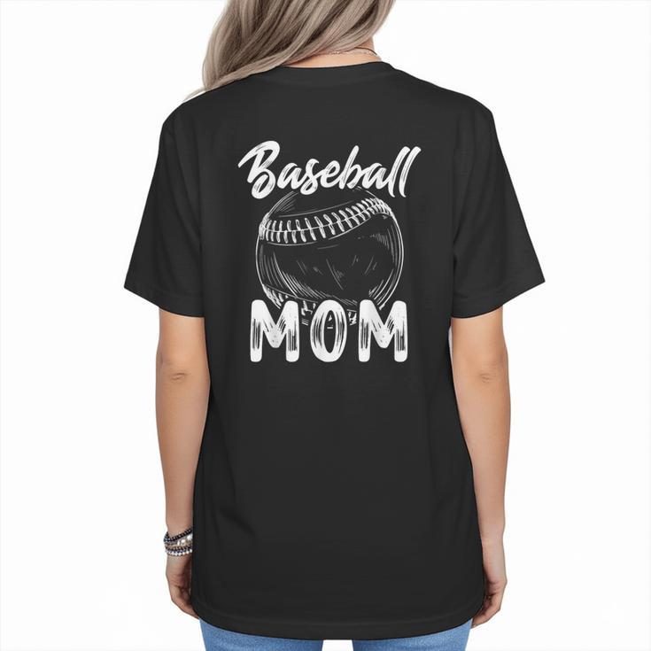 Baseball Mom For Women Family Matching Players Team Mommy Women's T-Shirt Back Print