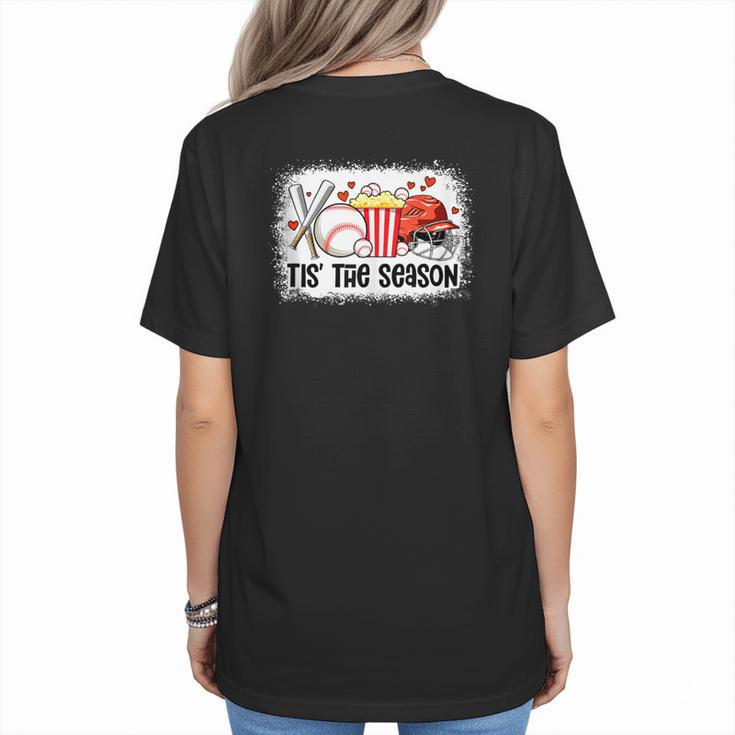 Baseball Mom Women Mama Season Baseball Lover Girls Boys Women's T-Shirt Back Print