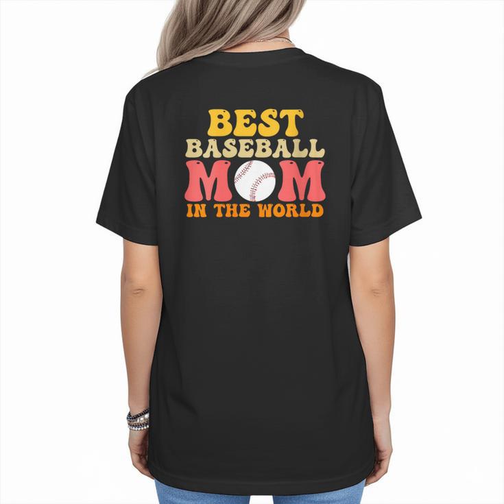 Best Baseball Mom In The World Baseball Women's T-Shirt Back Print