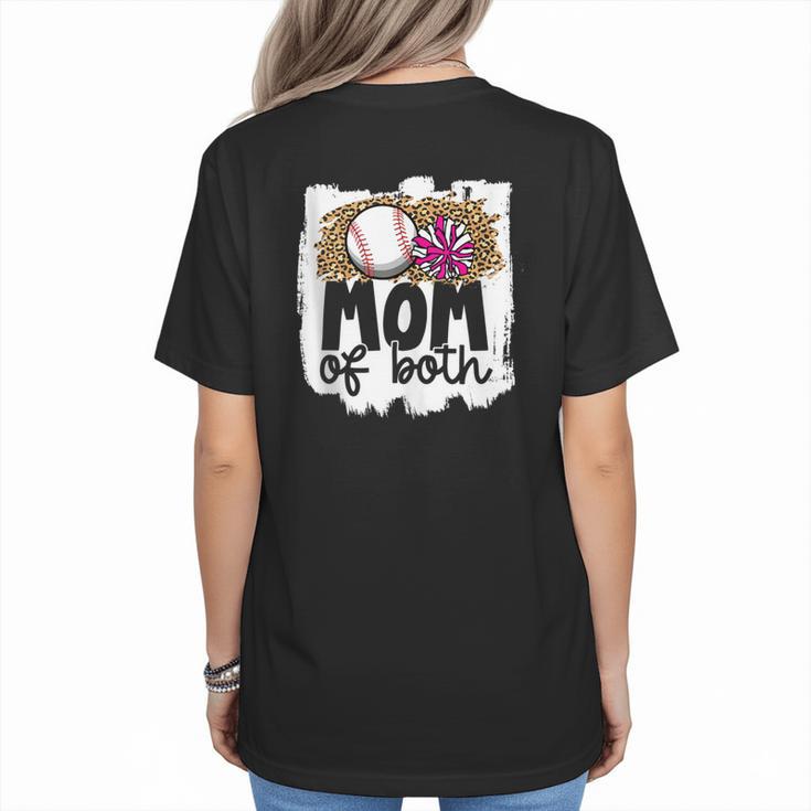 Cheer Baseball Mom Of Both Baseball And Cheer Mother Women's T-Shirt Back Print
