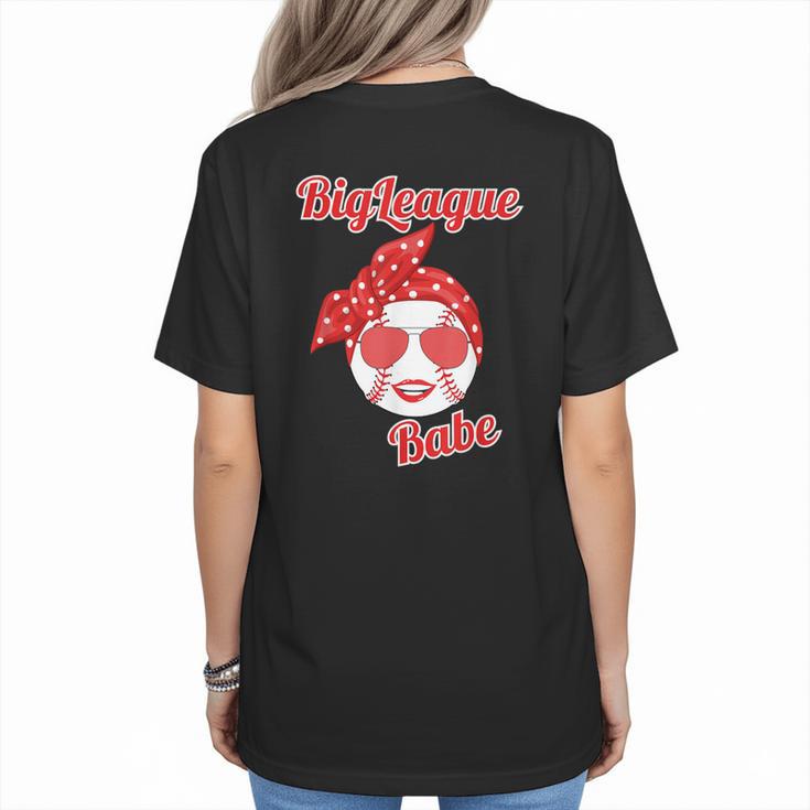 Cute Love Baseball BigLeague Babe Hot Baseball Mom Women's T-Shirt Back Print
