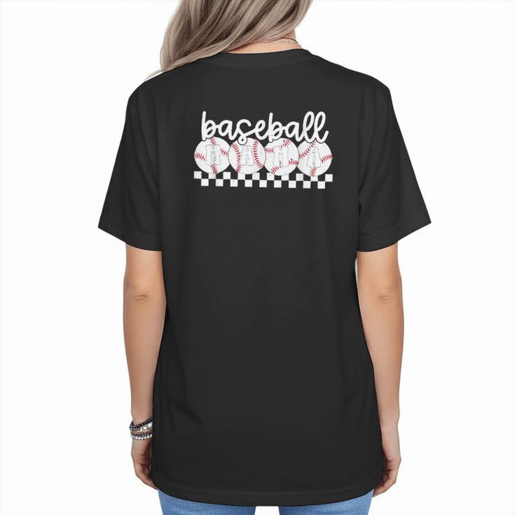 Cute Sports Baseball Mom Game Day Women's T-Shirt Back Print