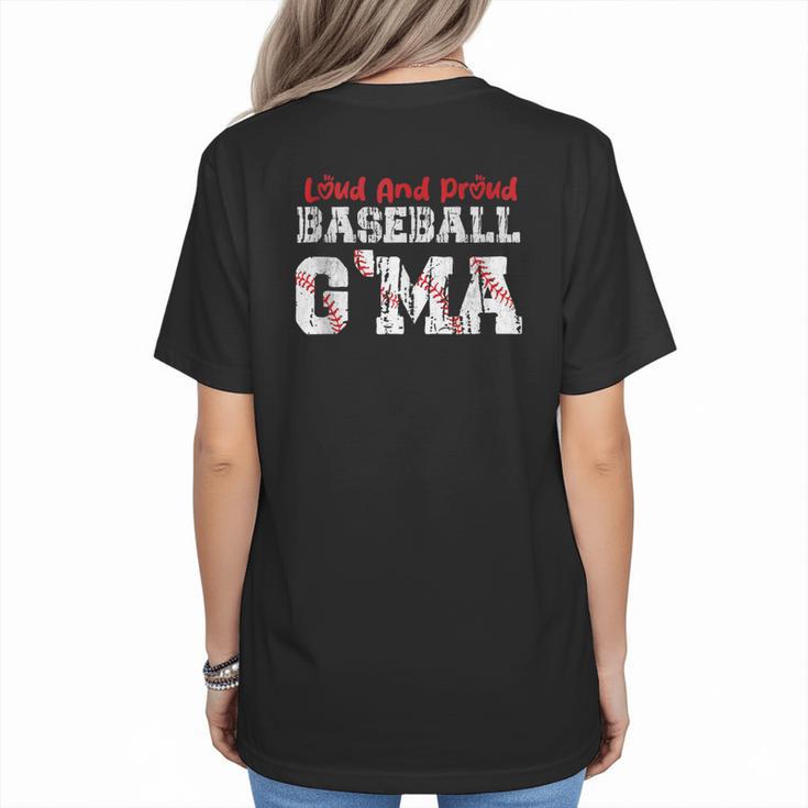Loud And Proud Baseball G'Ma Baseball Mom Women's T-Shirt Back Print