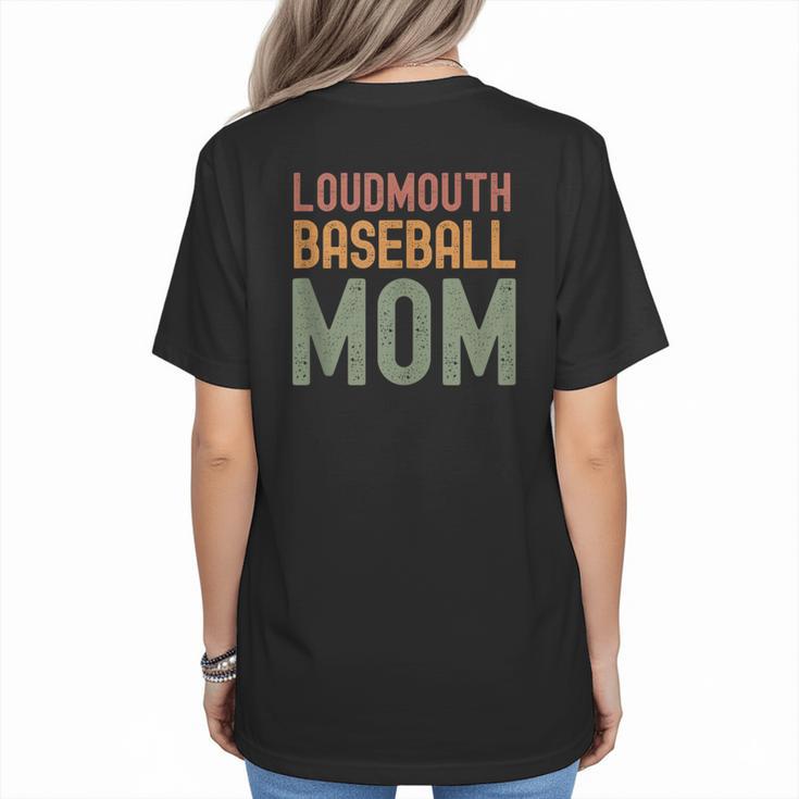 Loudmouth Baseball Mom Sports Cute Text Women's T-Shirt Back Print