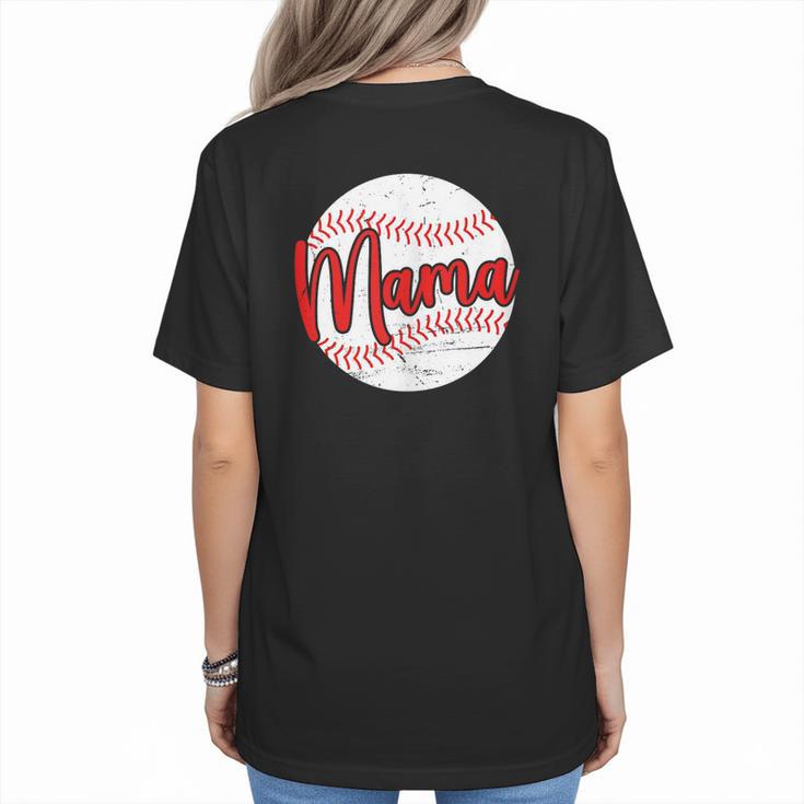 Mama Baseball Mom Women's T-Shirt Back Print