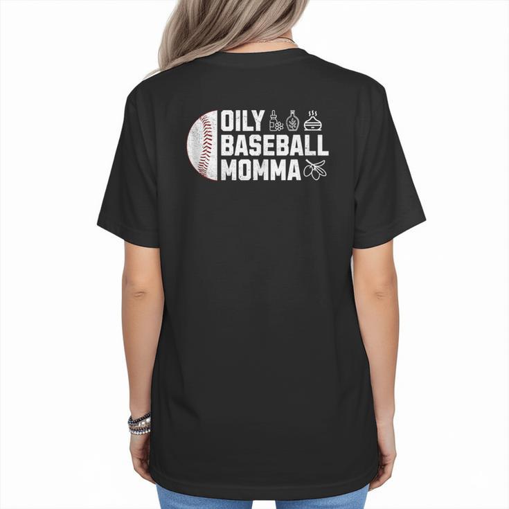 Oily Baseball Momma Essential Oils Meme For Oils Mom Women's T-Shirt Back Print