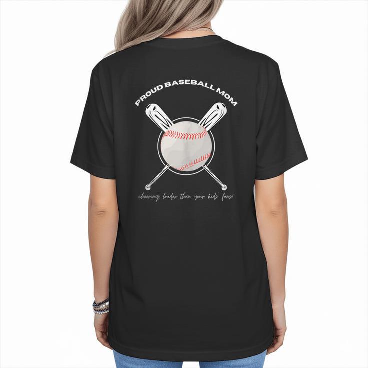 PROUD BASEBALL MOM Women's T-Shirt Back Print