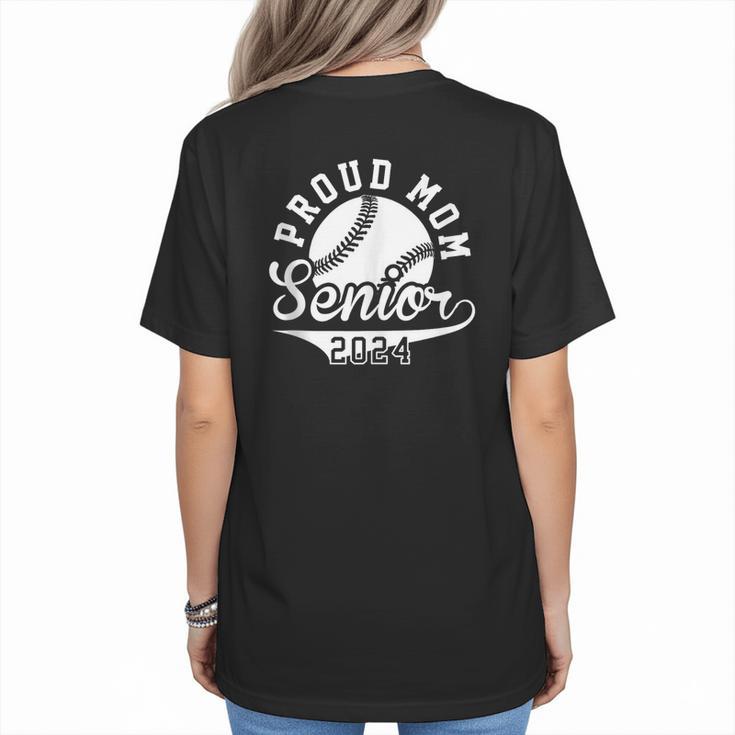 Proud Mom Senior 2024 Baseball Mom Proud Baseball Mom 2024 Women's T-Shirt Back Print