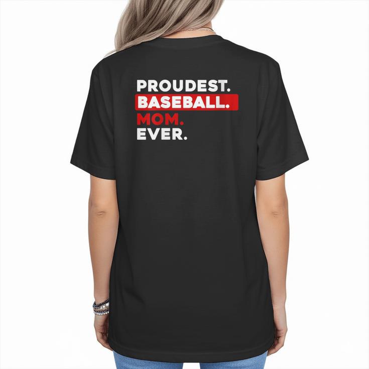 Proudest Baseball Mom Ever Women's T-Shirt Back Print