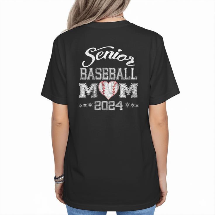 Senior Baseball Mom 2024 Class Of 2024 Graduation Women's T-Shirt Back Print
