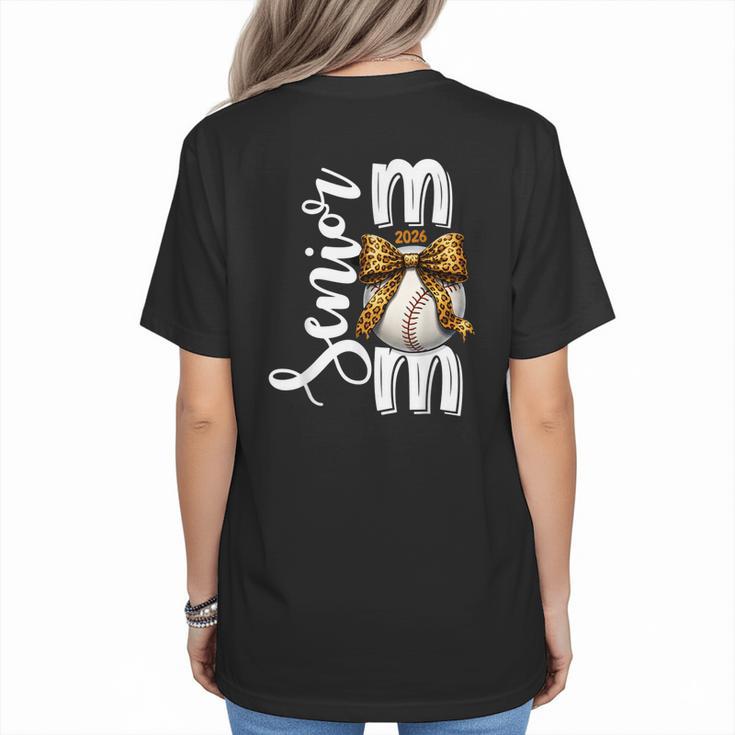 Senior Baseball Mom Class Of 2026 Player Graduation Grad Women's T-Shirt Back Print