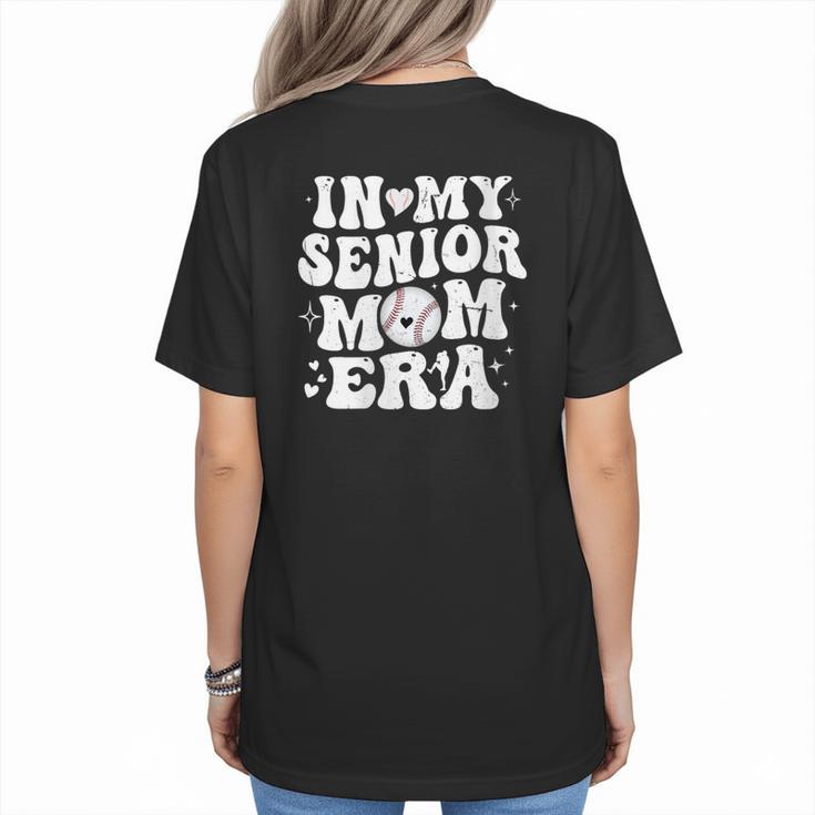 In My Senior Mom Era Class Of 2024 Groovy Baseball Mom Life Women's T-Shirt Back Print