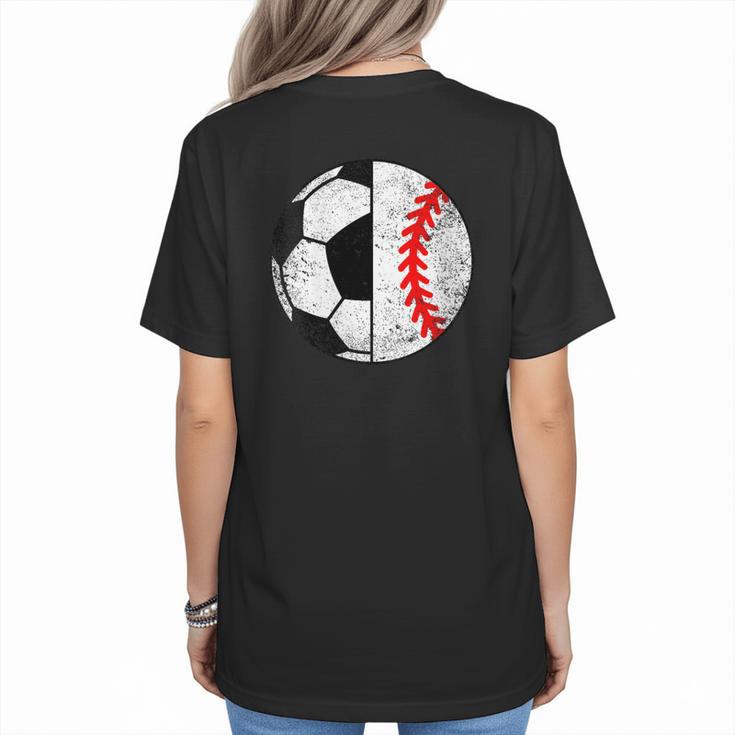 Soccer Baseball Player Soccer Baseball Mom Women's T-Shirt Back Print