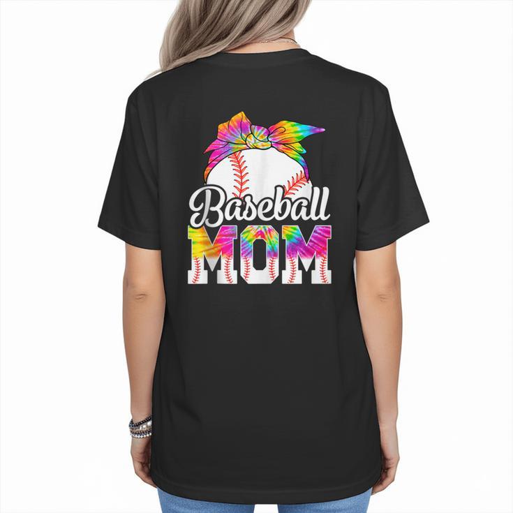 Tie Dye Baseball Mom Baseball Mama Sport Mother's Day Women's T-Shirt Back Print