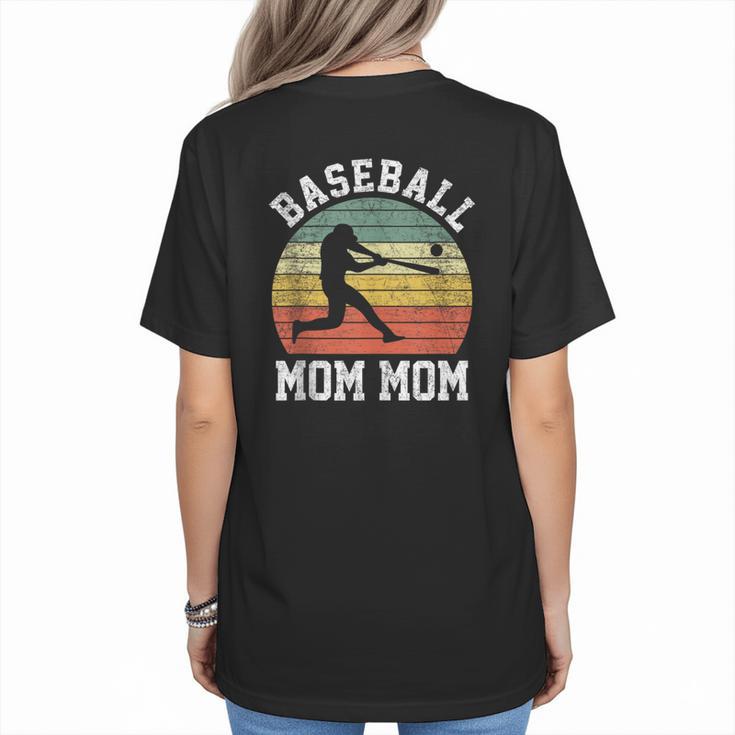 Vintage Baseball Mom Mom Baseball Lover Women's T-Shirt Back Print
